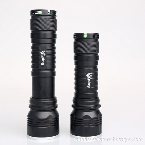1100 lumens zoomable tactical and 18650 battery LED flashlight SupFire F11-T